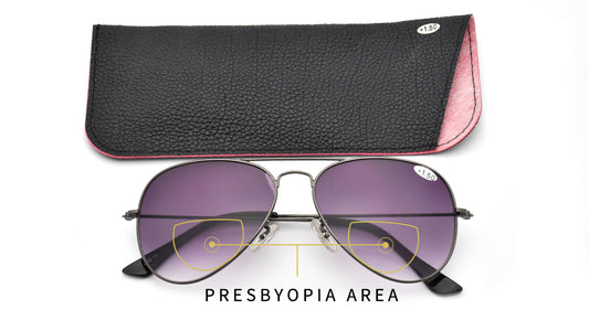 【Wholesale】Unisex Classic Style Bifocal Sunglasses Readers with Lens UV400 Protection Outdoor Reading Glasses Men Women LSR001MT