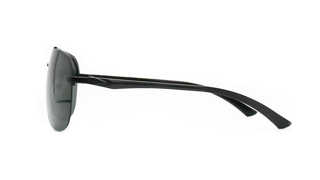 【Wholesale Price-NO MOQ】Double Bridge Aluminium Polarized Sunglasses Half Rim Aviator Sun Glasses UV400 Protection Men FSKS006AL