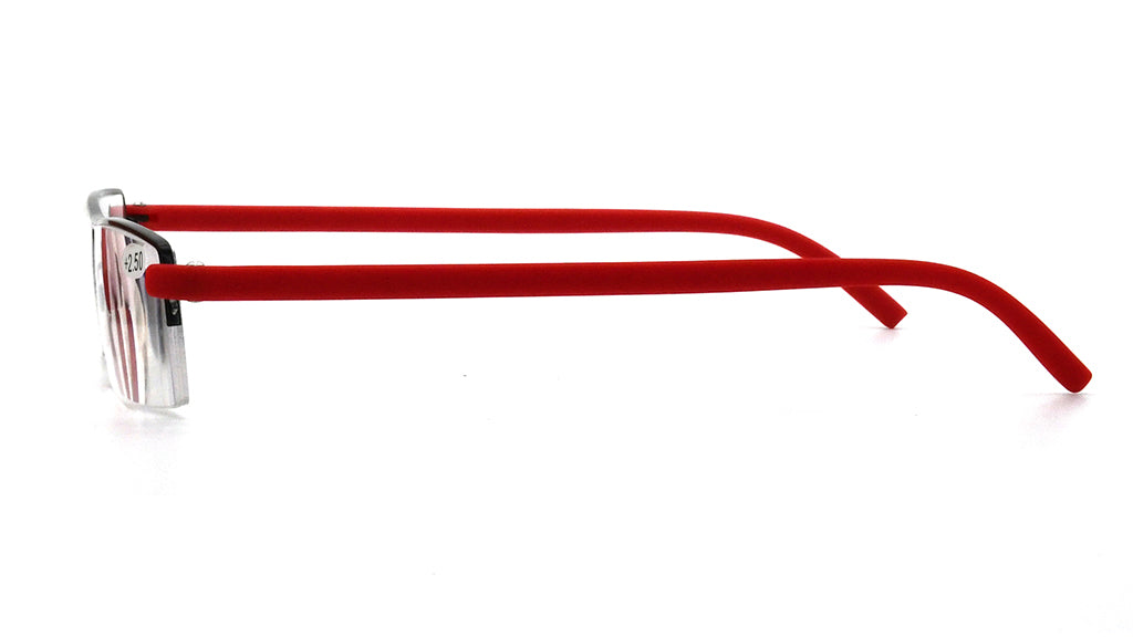 【Wholesale Price-NO MOQ】Half Frame Reading Glasses Half Rim Thin  Fashion Readers with Case Men Women LIR001MT