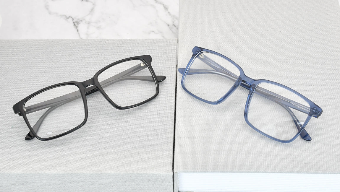 【Wholesale Price-NO MOQ】Classic Rectangular Blue Light Blocking Frame Hand-crafted Acetate Computer Glasses RXable Optical Frame Men bBVF10333