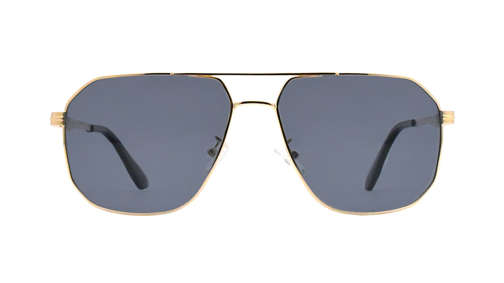 【Wholesale Price-NO MOQ】Double Bridge Metal Polarized Sunglasses Aviator Sun Glasses UV400 Protection Men MZNS001MT